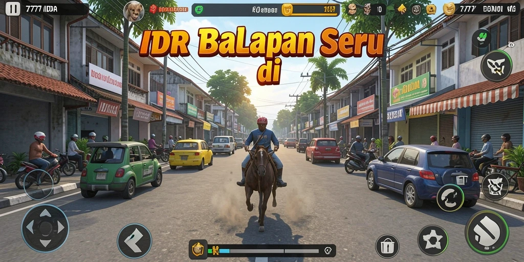 Screenshot game 777IDR menampilkan aksi balapan yang mendebarkan.