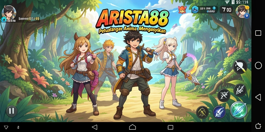 Tampilan aksi seru dalam game Anime ARISTA88.