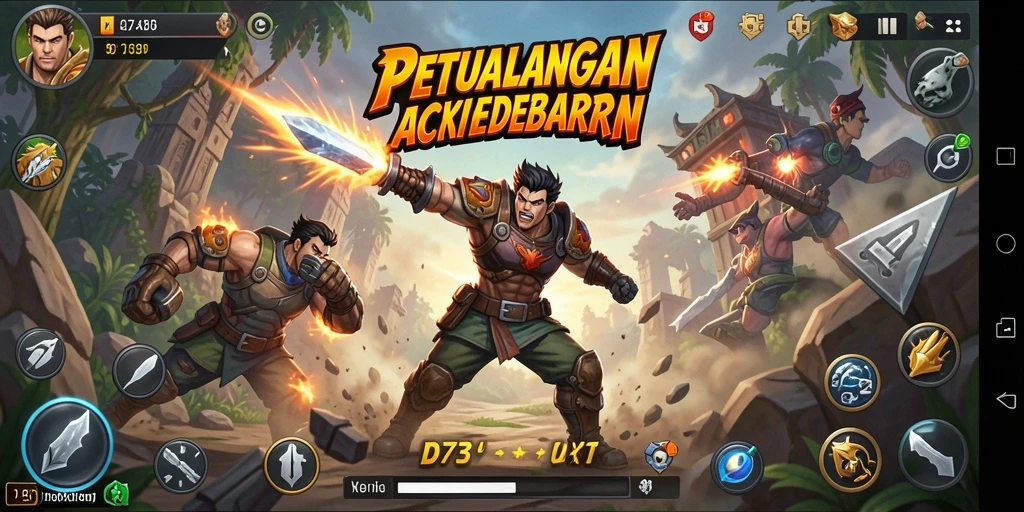 Gameplay seru D73 dengan aksi cepat dan grafis memukau.