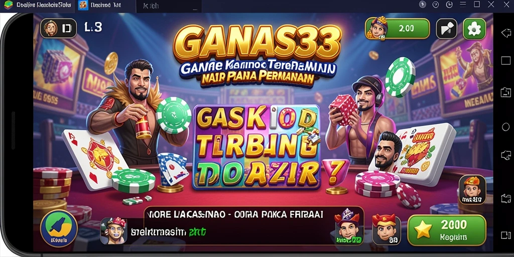 Tampilan antarmuka permainan Kasino yang menakjubkan dan menarik.