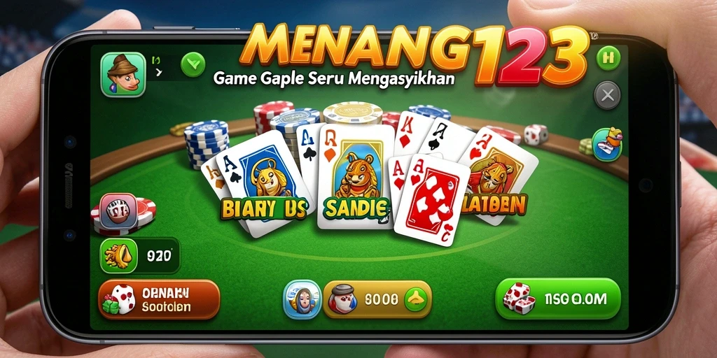 Tampilan gameplay Gaple yang seru dan interaktif di MENANG123.