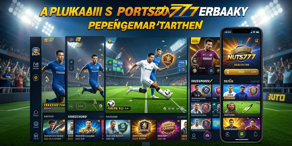 Tampilan utama aplikasi NUTS777 dengan opsi taruhan olahraga yang lengkap.