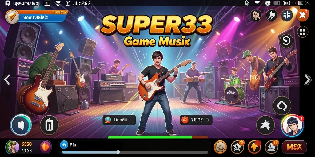 Tampilan gameplay SUPER33 yang seru dan penuh warna.