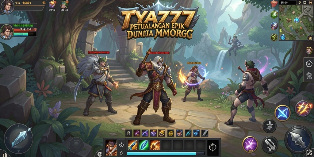 Tangkapan layar menunjukkan pertempuran seru di dunia MMORPG TYA777.