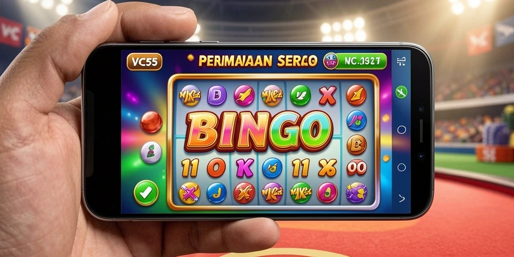 Tampilan gameplay Bingo yang seru dan interaktif di VC55.